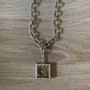 Retro Shado Box Rhinestone Necklace